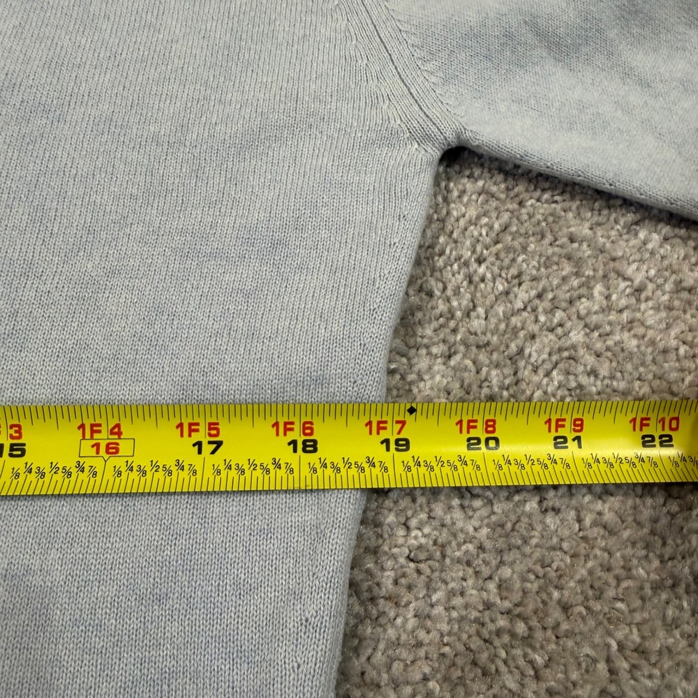 Brora 100% Cashmere‎ V-Neck Sweater Light Blue Made in Scotland Size 38 Pullover - Picture 6 of 7